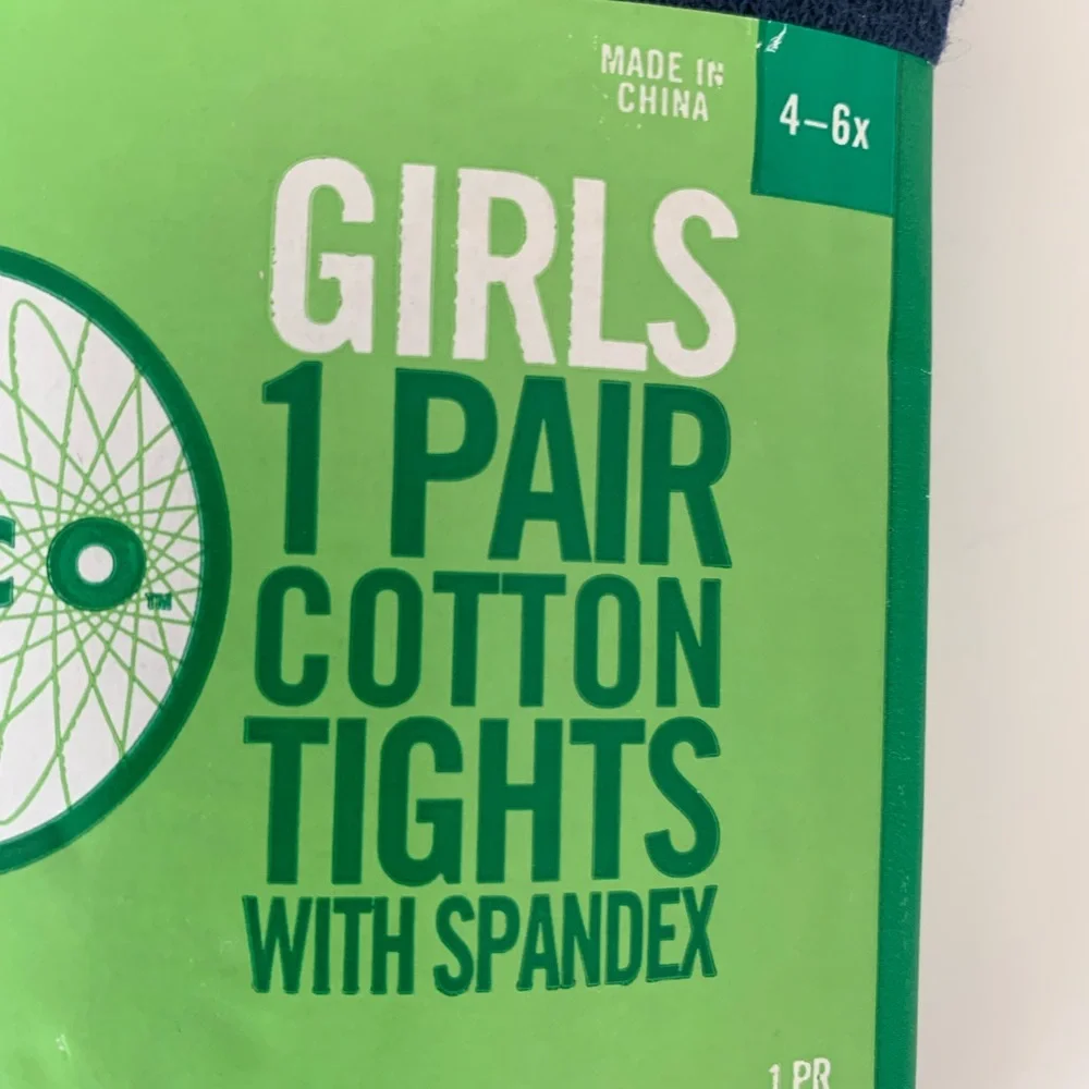 NWT Circo Tights Girls Size 4-6X Navy Blue 1 Pair Solid Cotton Spandex Neutral
